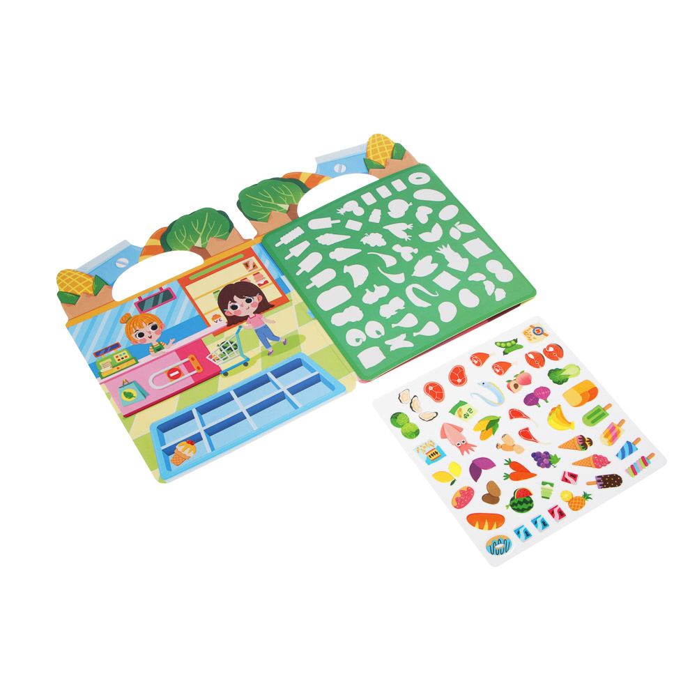 Набор многоразовых наклеек бумага, картон, 22,5х30х0,4см, 5 дизайнов, арт.№ 889-094