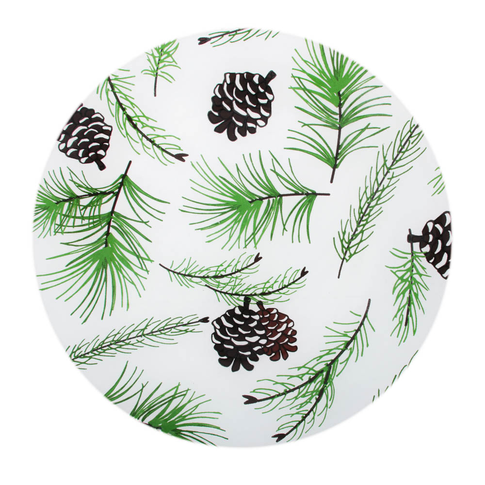 Хвойное утро Блюдо круглое 25х1,8см, стекло, арт.№ 820-142