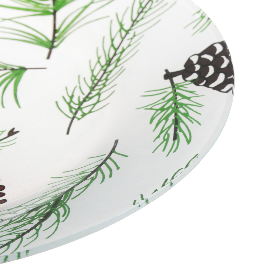 Хвойное утро Блюдо круглое 25х1,8см, стекло, арт.№ 820-142