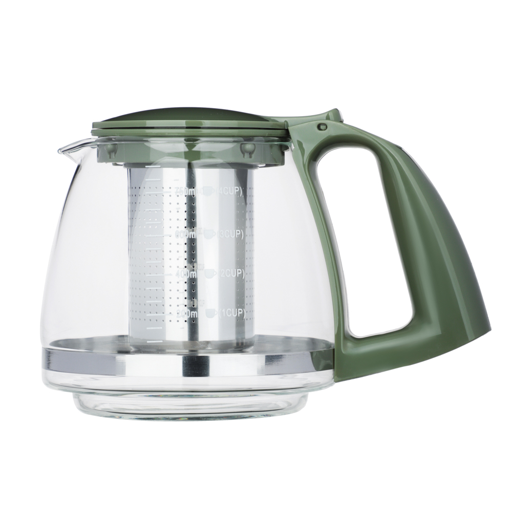 VETTA Чайник заварочный 750мл, ситечко из нержавеющей стали, стекло, полипропилен, арт.№ 850-141