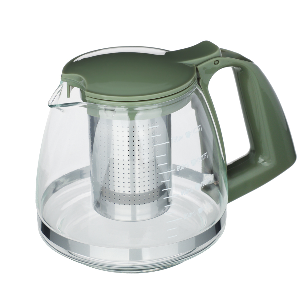 VETTA Чайник заварочный 750мл, ситечко из нержавеющей стали, стекло, полипропилен, арт.№ 850-141