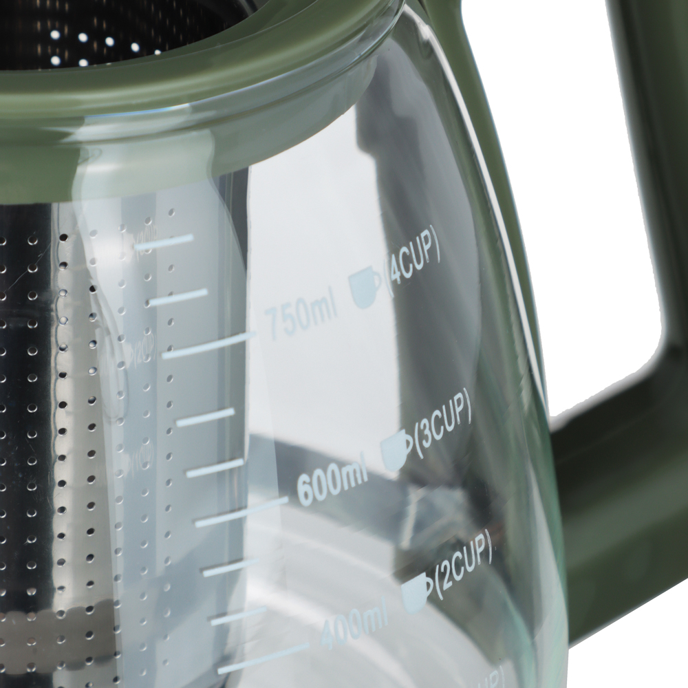 VETTA Чайник заварочный 750мл, ситечко из нержавеющей стали, стекло, полипропилен, арт.№ 850-141