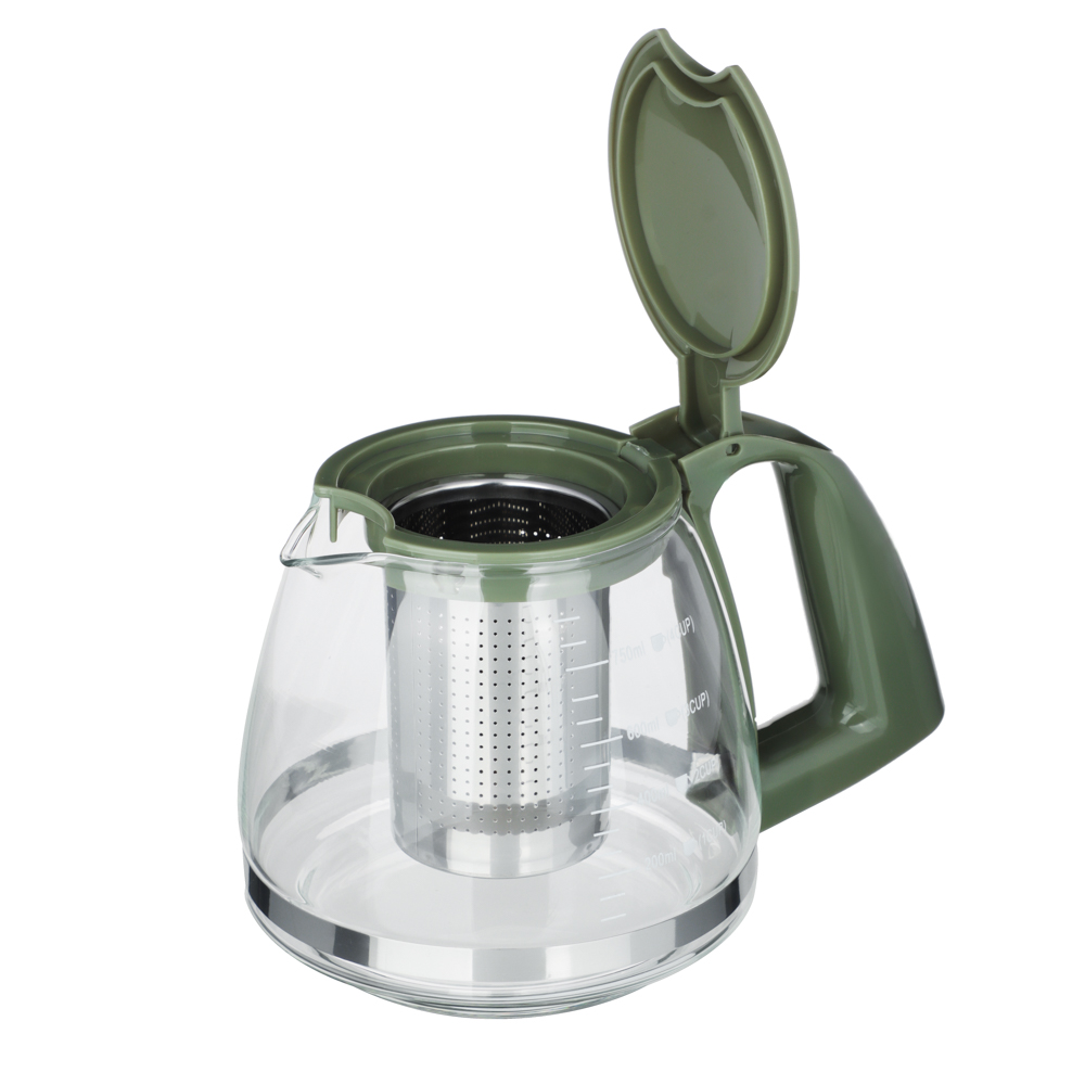 VETTA Чайник заварочный 750мл, ситечко из нержавеющей стали, стекло, полипропилен, арт.№ 850-141