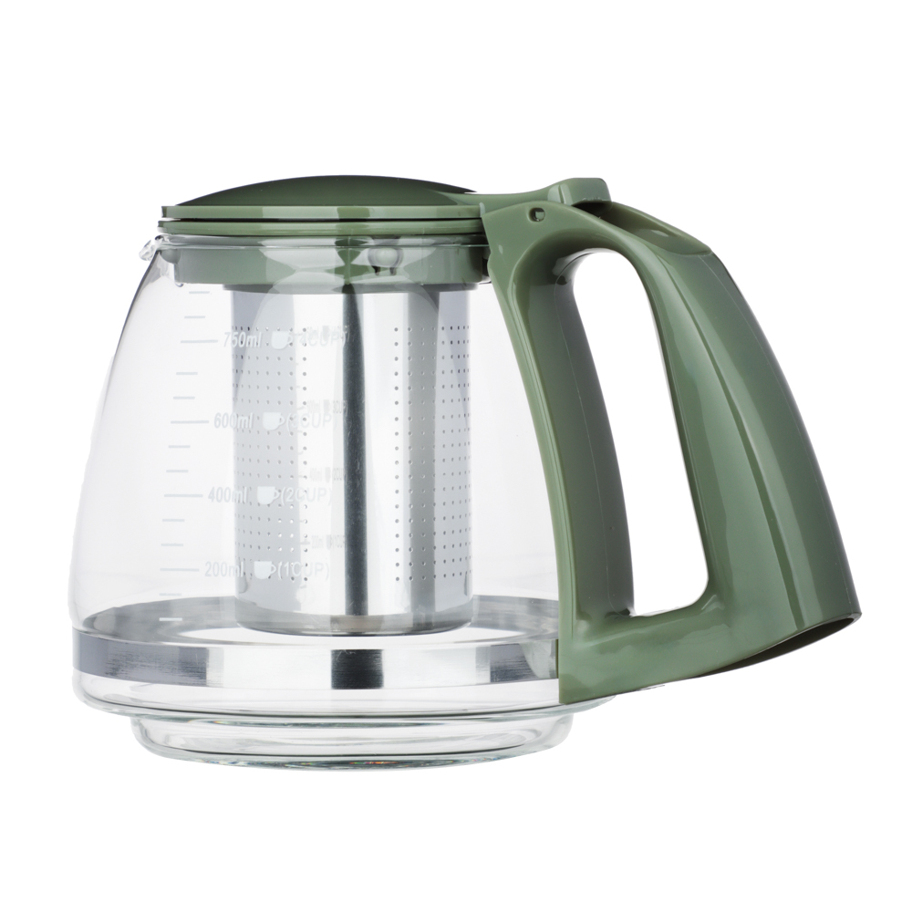 VETTA Чайник заварочный 750мл, ситечко из нержавеющей стали, стекло, полипропилен, арт.№ 850-141