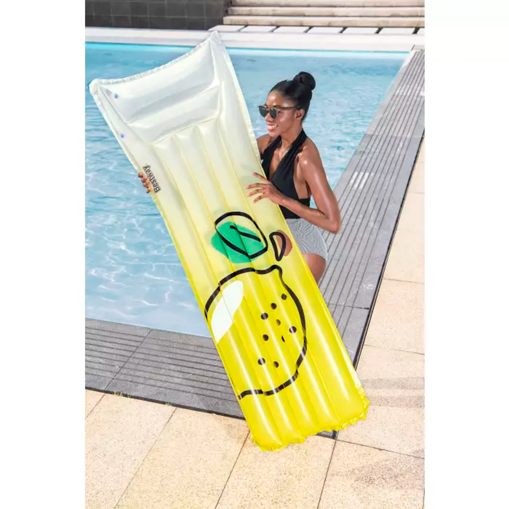 BESTWAY Надувной матрас FRESH SQUEEZED «Лимон», 183x69см, 44122, арт.№ 036-050