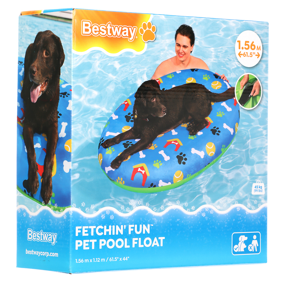 BESTWAY Плотик для бассейна для домашних животных FETCHIN' FUN, 156x112см, 43849, арт.№ 036-060