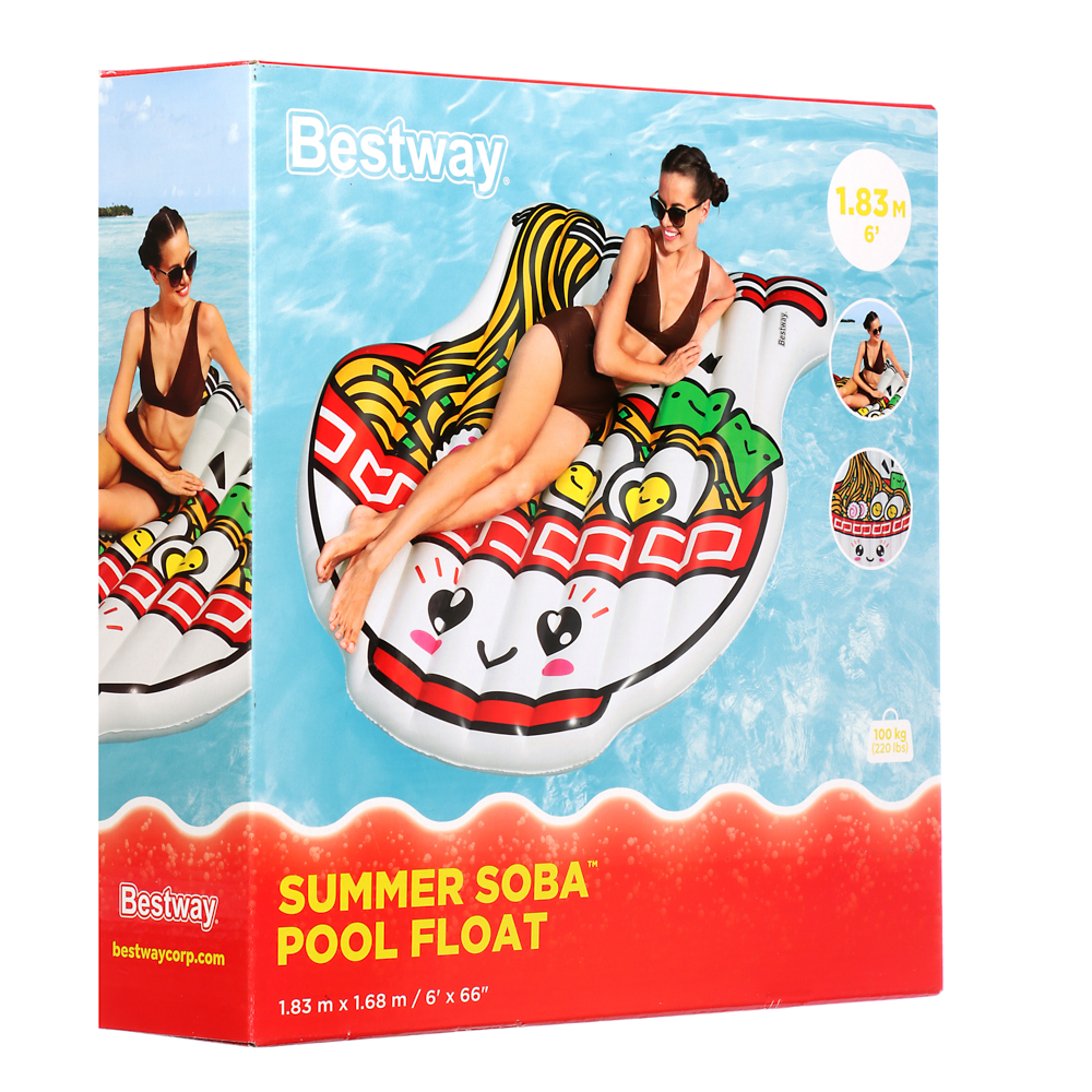 BESTWAY Плотик для бассейна SUMMER SOBA, 183x168см, 43841, арт.№ 036-062