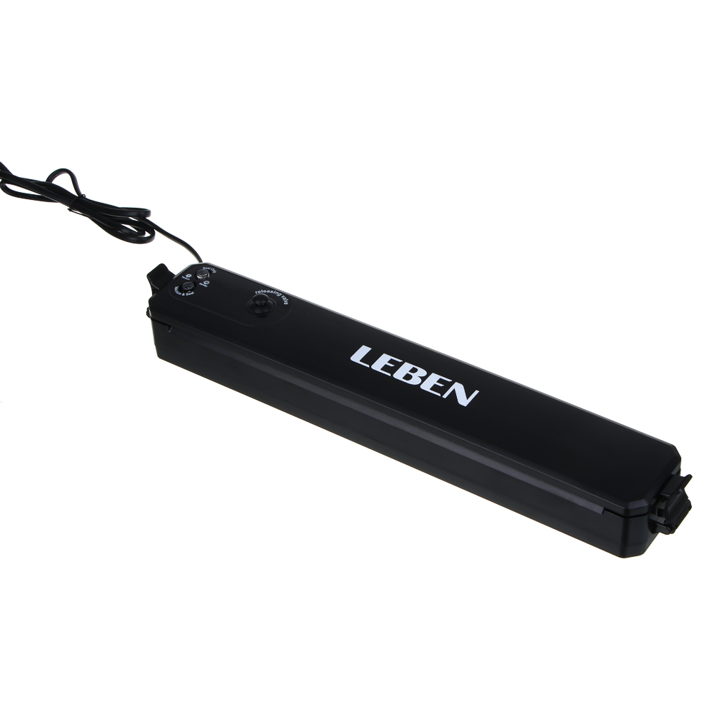 LEBEN Вакууматор бытовой, от сети, 100 Вт, 10 пакетов 20x25 см в комплекте, арт.№ 288-026