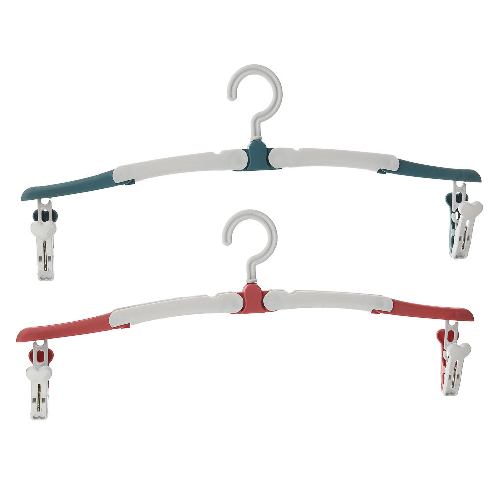 VETTA Вешалка дорожная складная с прищепками, полипропилен, 38,5х15,5см, 2 цвета, арт.№ 456-099