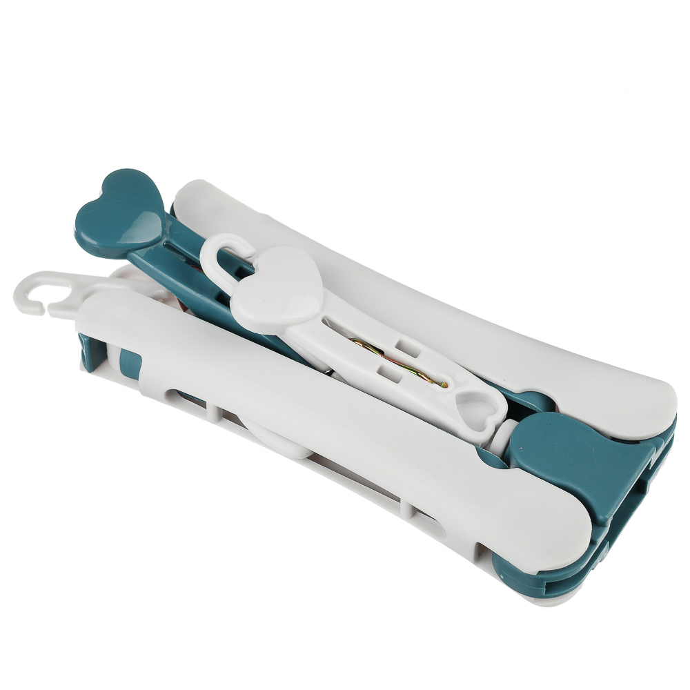 VETTA Вешалка дорожная складная с прищепками, полипропилен, 38,5х15,5см, 2 цвета, арт.№ 456-099