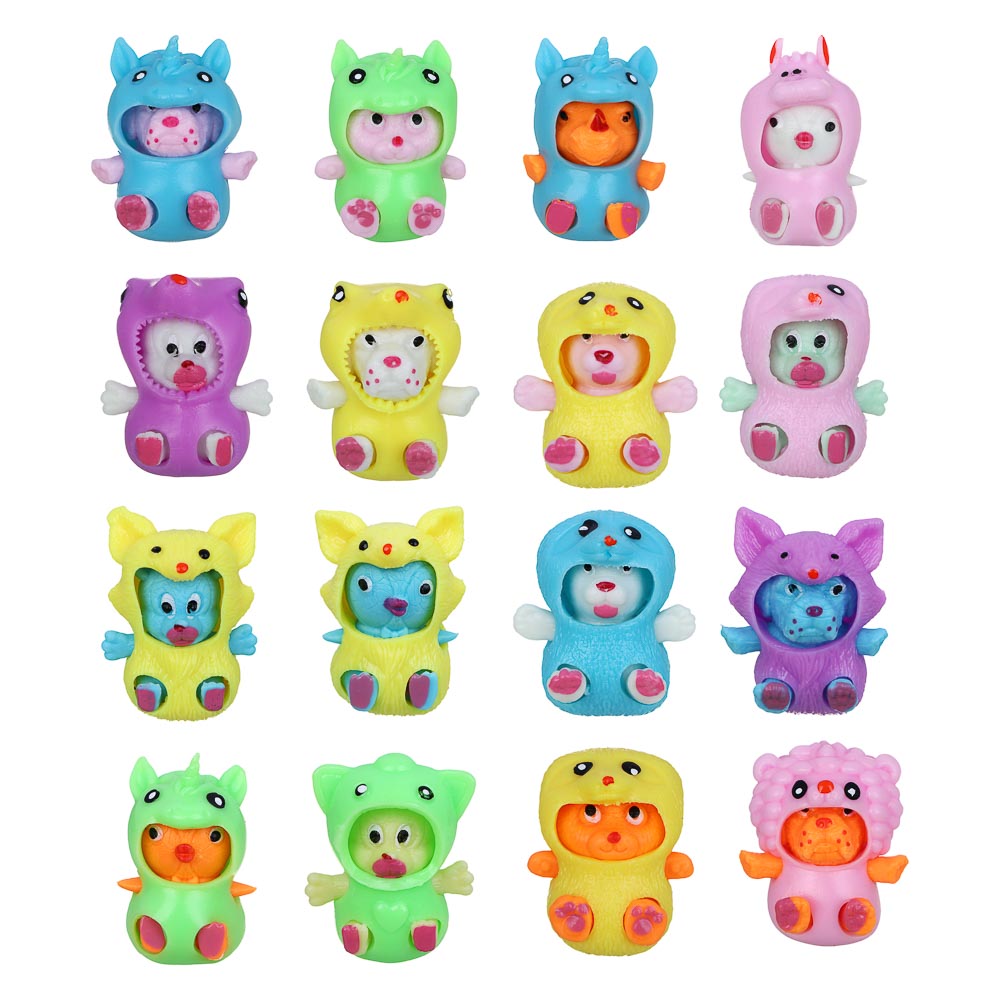 ИГРОЛЕНД Игрушка-сюрприз в шаре, d=5см, TPR, «Животные», микс, арт.№ 274-275