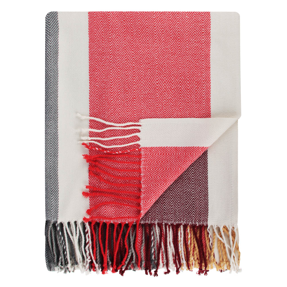 PROVANCE Маковое поле Плед в полоску 130х170см, 100% акрил, арт.№ 488-069