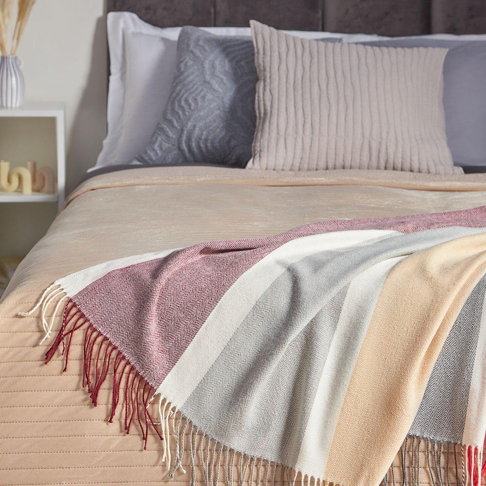 PROVANCE Маковое поле Плед в полоску 130х170см, 100% акрил, арт.№ 488-069