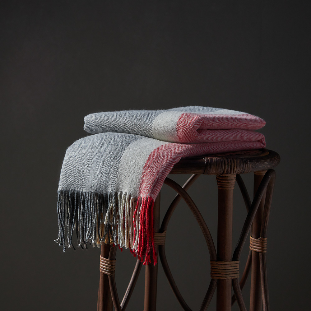 PROVANCE Маковое поле Плед в полоску 130х170см, 100% акрил, арт.№ 488-069