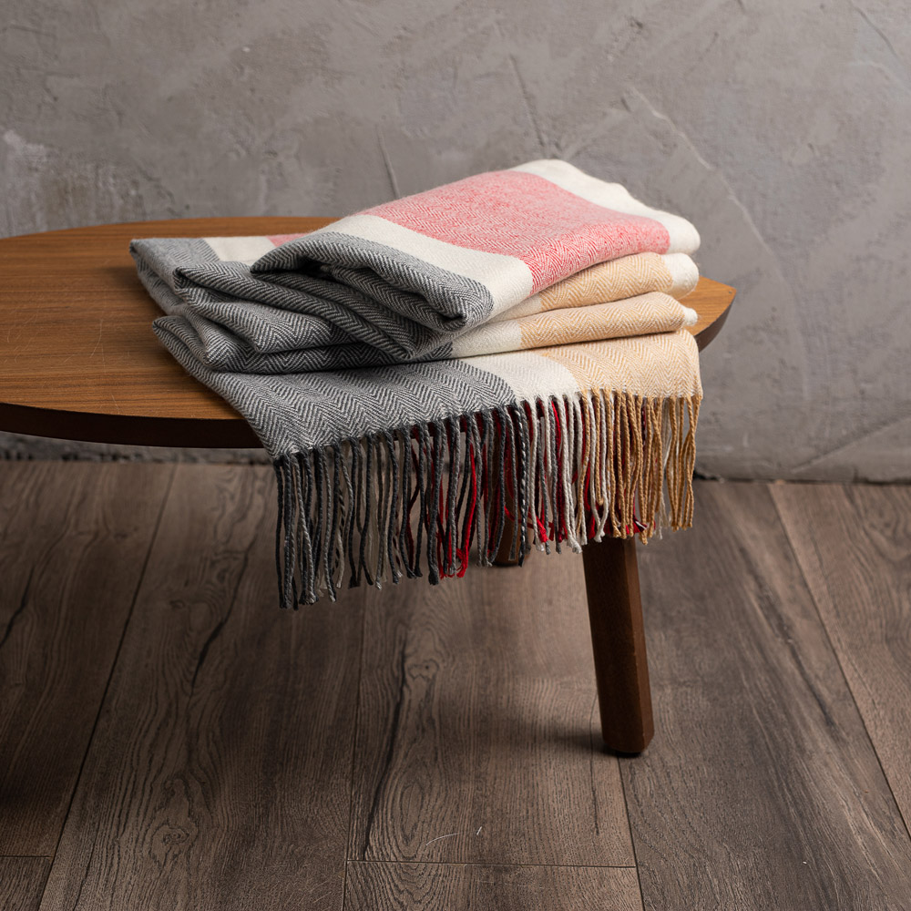 PROVANCE Маковое поле Плед в полоску 130х170см, 100% акрил, арт.№ 488-069