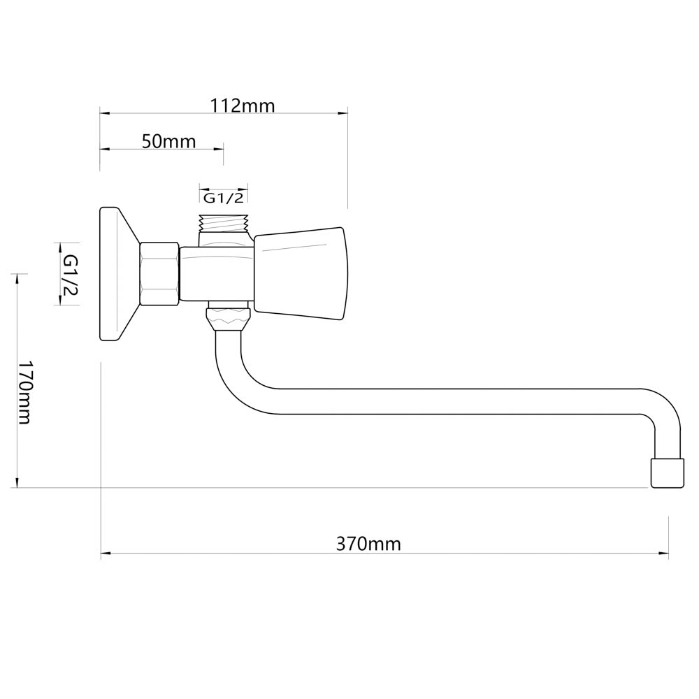 СоюзКран Смеситель для ванны с душем, круглый излив 35см, кер. кран-буксы 1/2, хром, цинк, SK08-S241, арт.№ 567-130