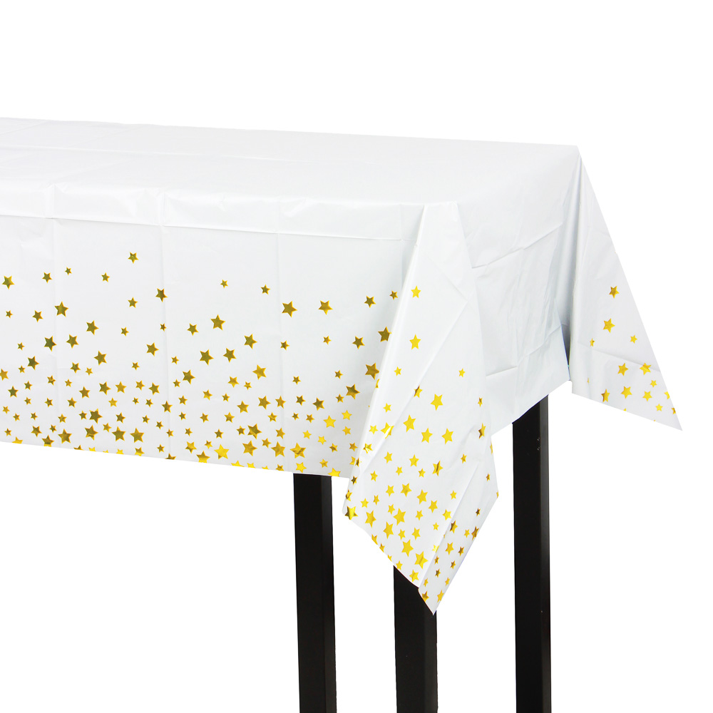 Скатерть праздничная тм Fntastic, с фольгированным слоем, 137x183см, звезды, 2 цвета, арт.№ 530-338