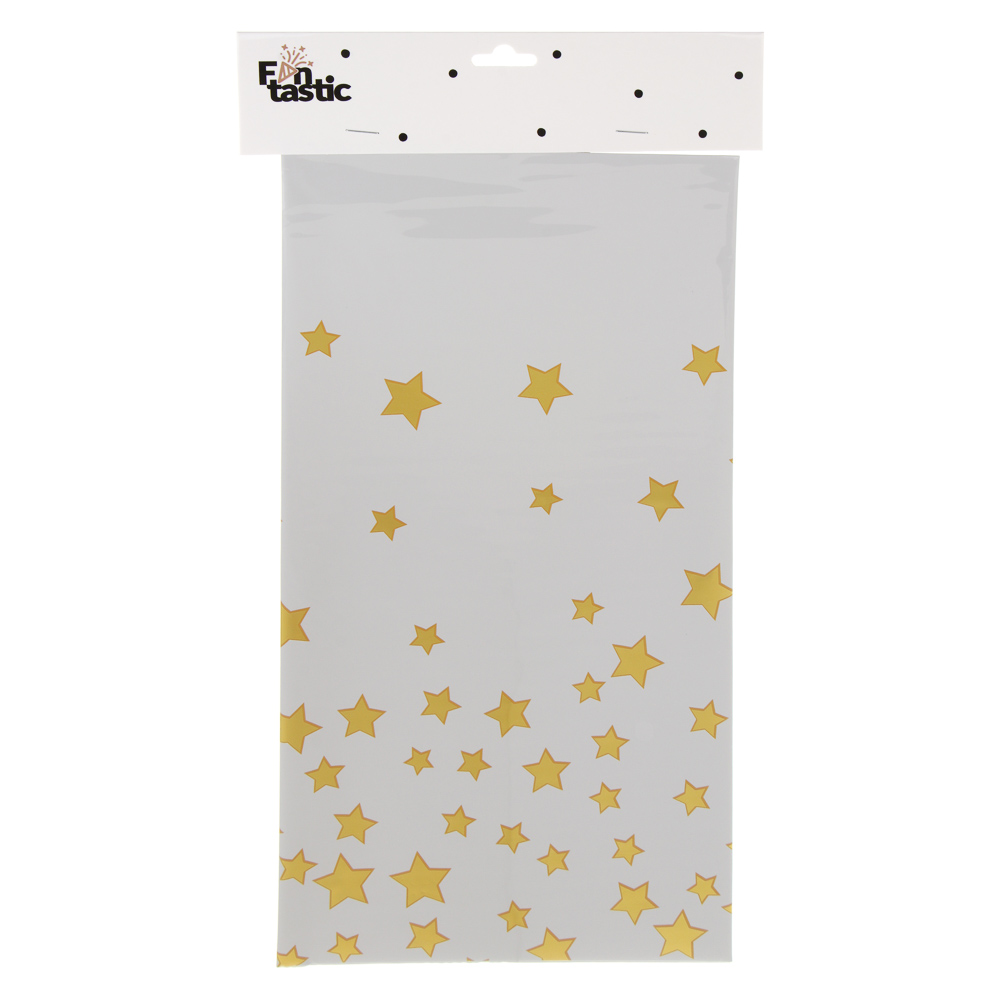 Скатерть праздничная тм Fntastic, с фольгированным слоем, 137x183см, звезды, 2 цвета, арт.№ 530-338