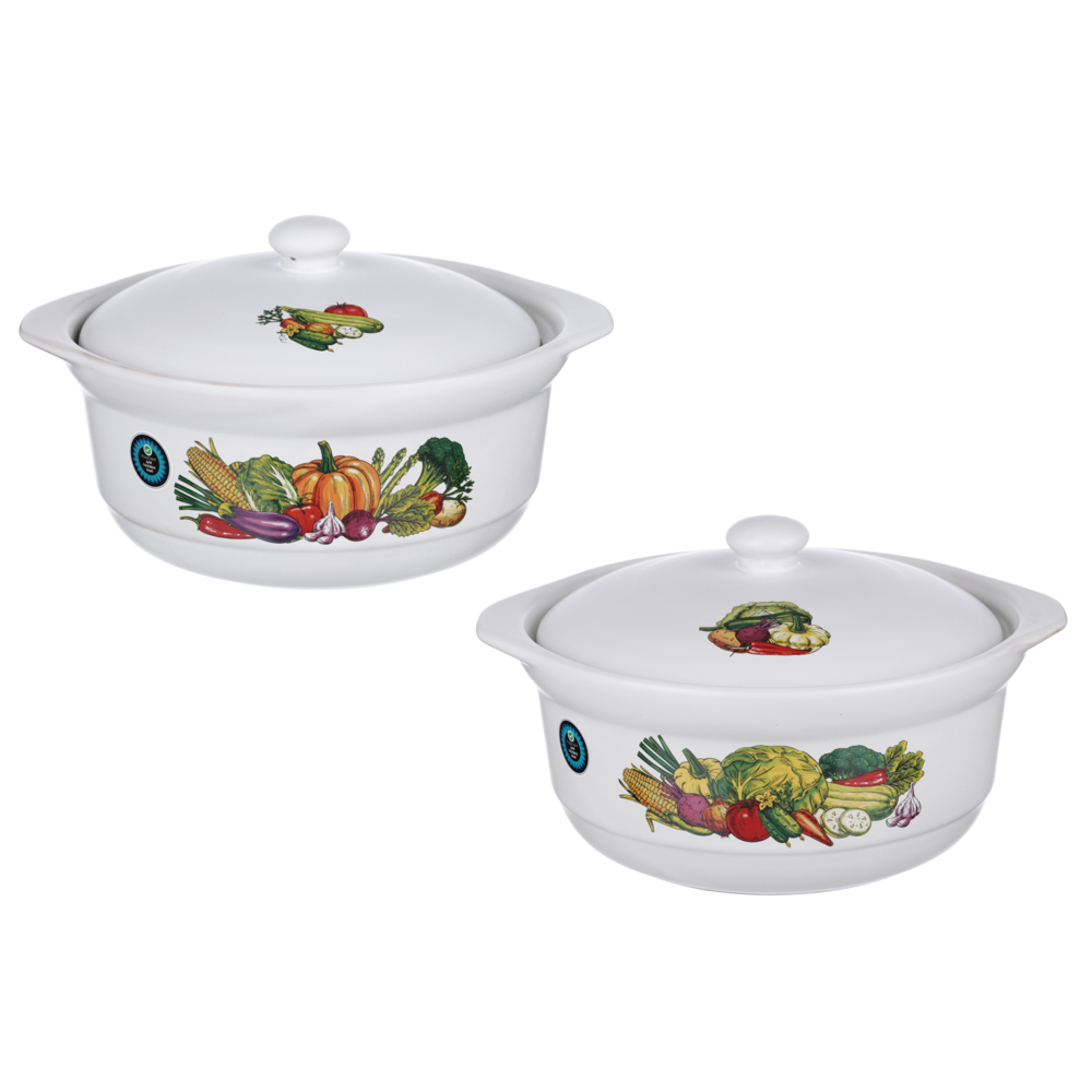 MILLIMI Аппетит Кастрюля керамическая с крышкой, 3 л, 2 дизайна, арт.№ 826-259