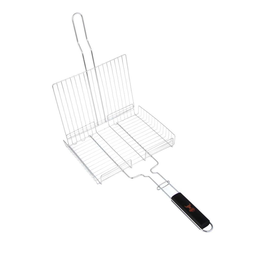 Решетка-гриль хром. тм GRILLBOOM, 56х(23х30х4) см, веер 20х30 см, арт.№ 104-005