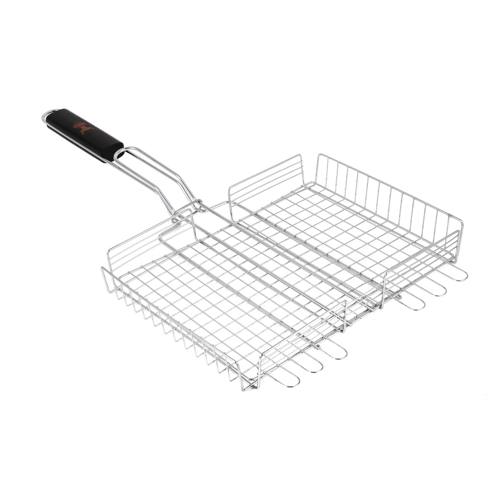 Решетка-гриль хром. тм GRILLBOOM, 56х(23х30х4) см, веер 20х30 см, арт.№ 104-005