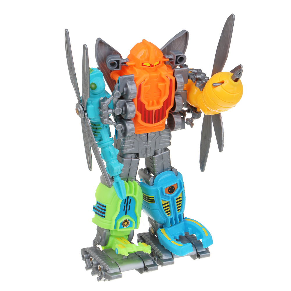 ИГРОЛЕНД Конструктор 2в1 Робот-насекомое, РР, 10х8 см, 3 дизайна, арт.№ 859-093