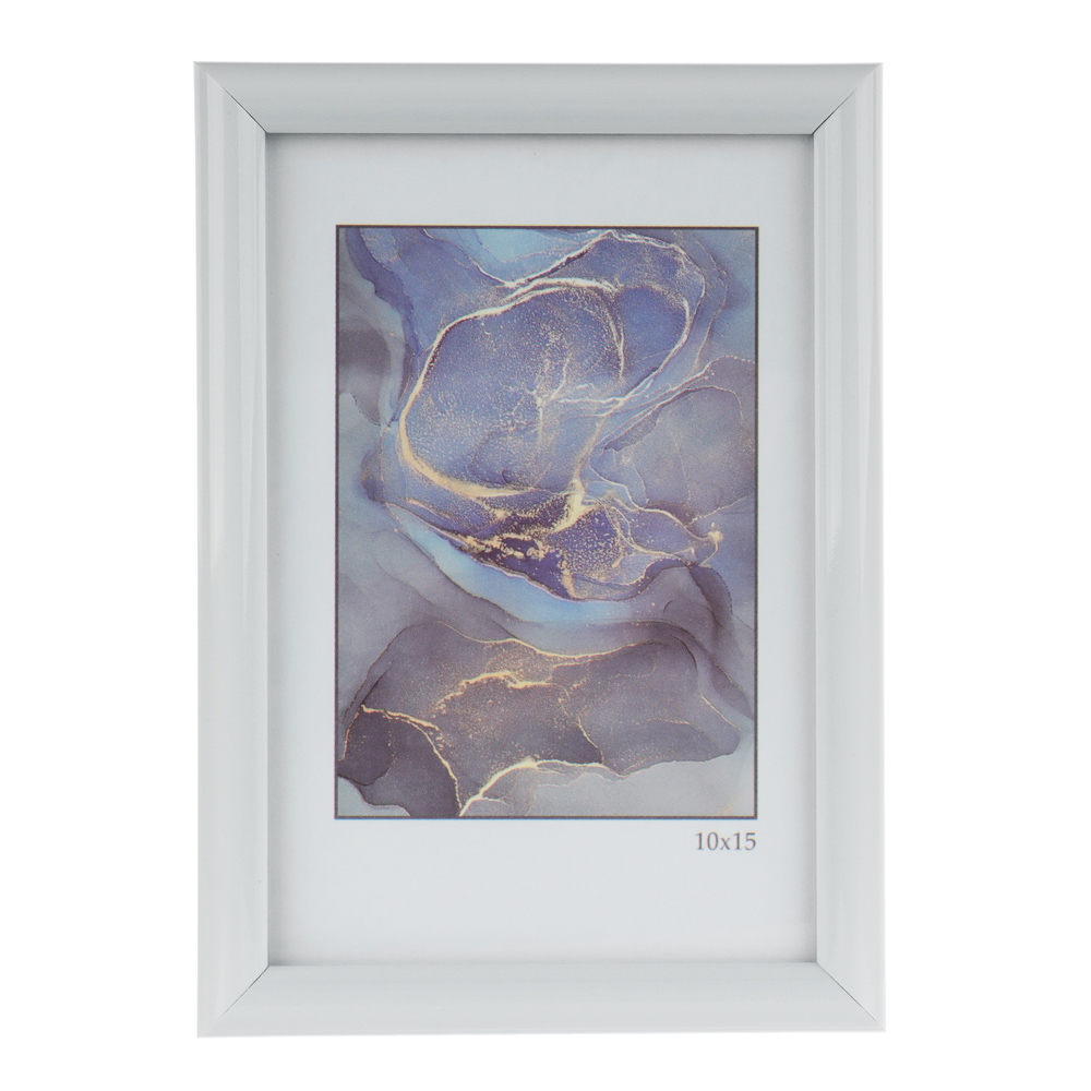 Фоторамка, 10x15 см, пластик, Радуга белый, арт.№ 520-714