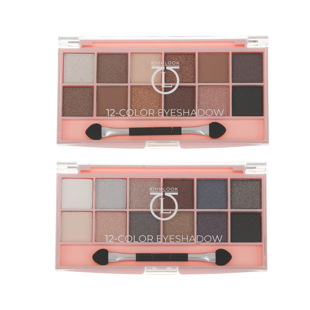 Тени 12-ти цветные тм ЮНИLOOK, 14 г, арт.№ 330-265