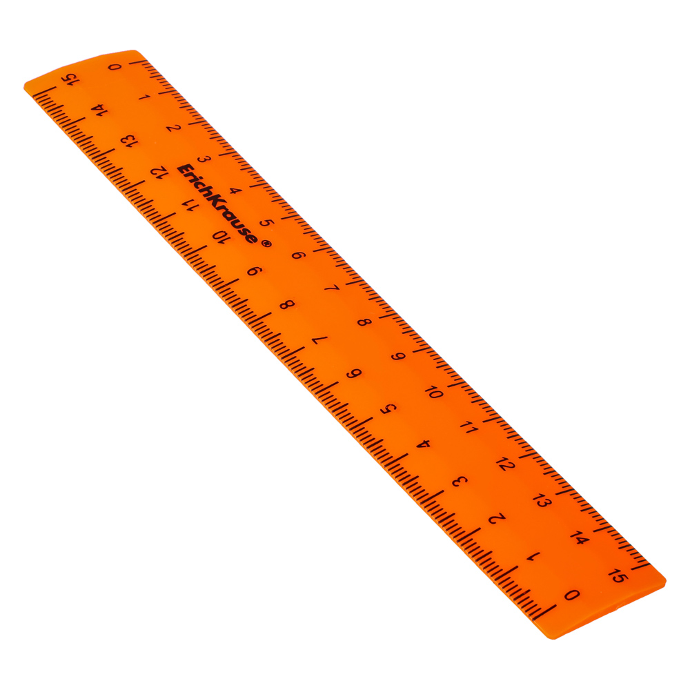 Erich Krause Линейка 15см "Неон Солид", пластик, 4 ярких цвета, 50568, арт.№ 612-015