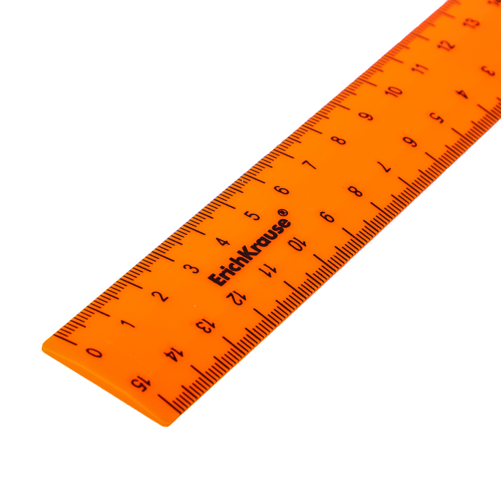 Erich Krause Линейка 15см "Неон Солид", пластик, 4 ярких цвета, 50568, арт.№ 612-015