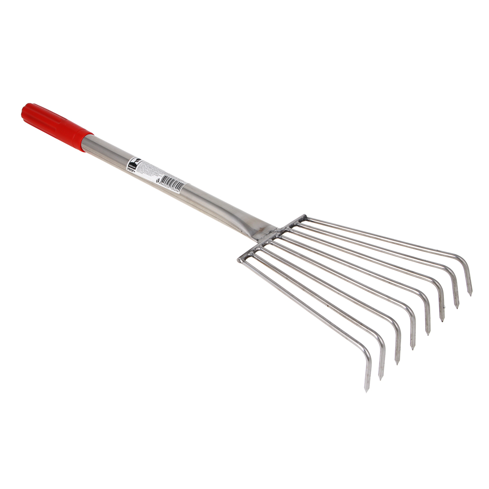 INBLOOM PROF+ Грабли садовые 60см, 8 зубов, нержавеющая сталь 201, арт.№ 181-008