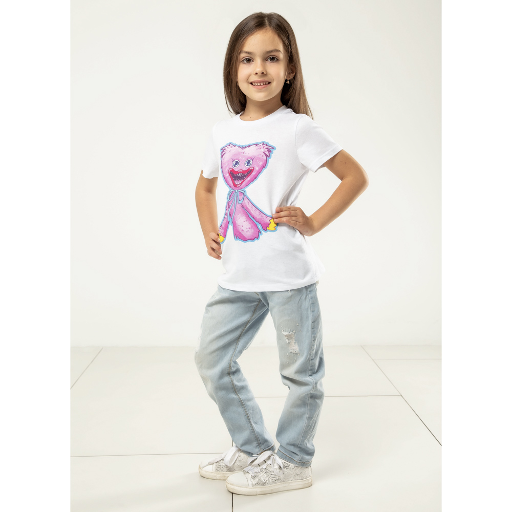 Футболка "ДЕТИ" Обнимашки, хлопок, размер 116, цвет белый, арт.№ 830-802