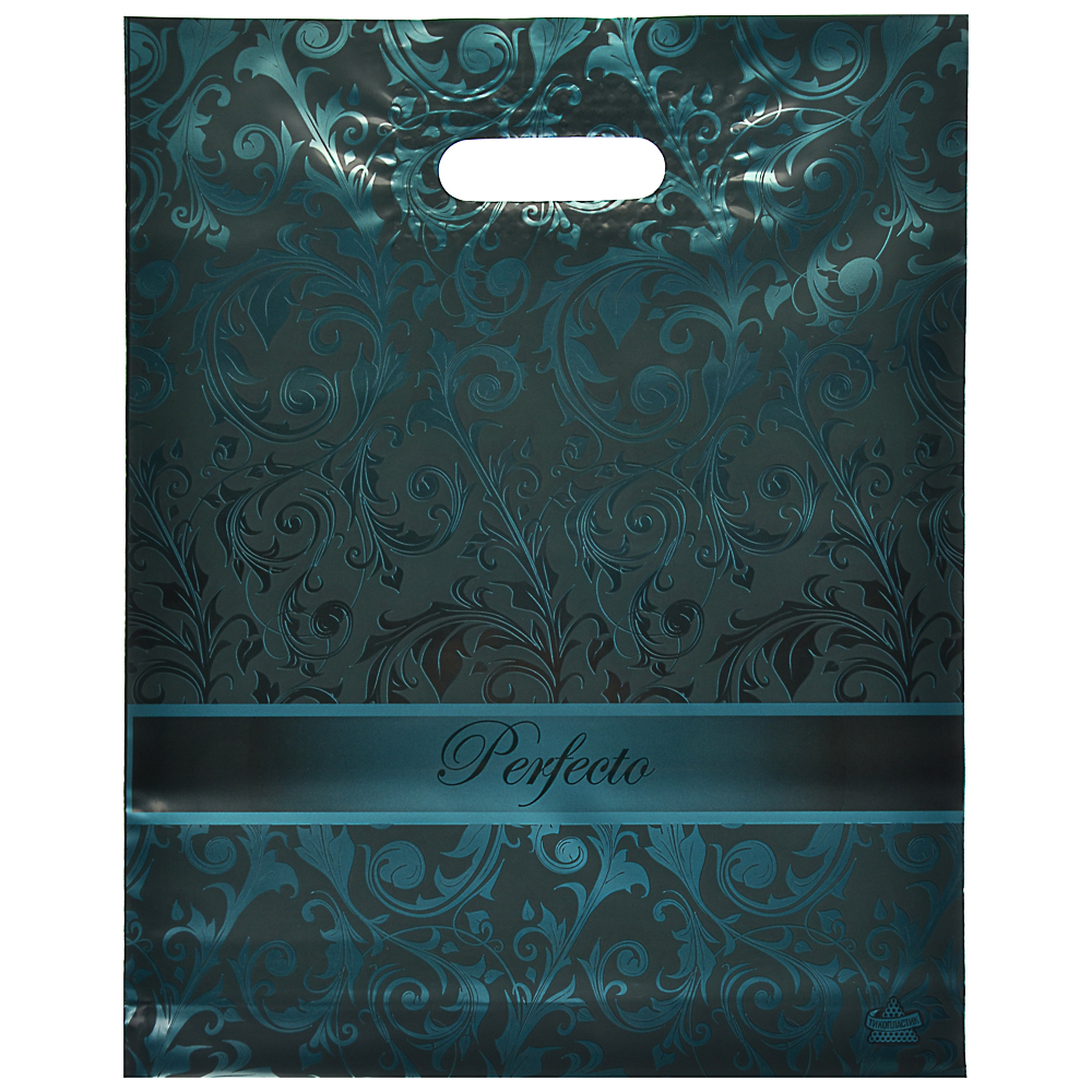 Пакет ПНД Серия Перфекто с вырубной ручкой, L 37х30см, 90мкм,5 дизайнов, арт.№ 507-868