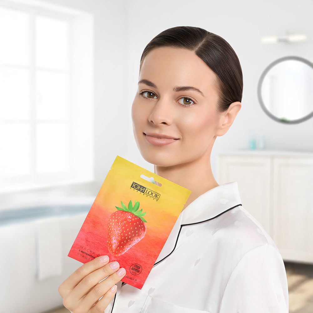 ЮНИLOOK Набор Маска тканевая для лица Суперфрукты 22 мл х 3шт, 3 вида, арт.№ 022-113