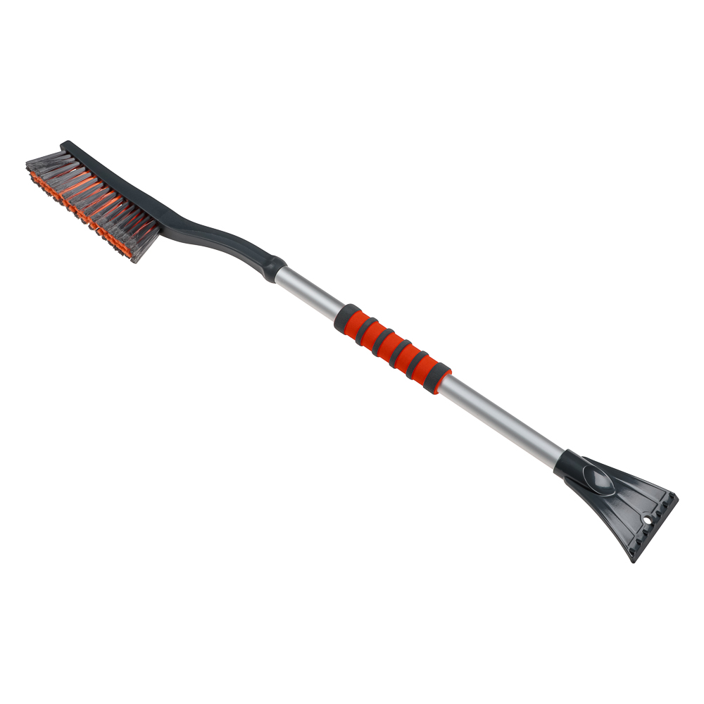 ЕРМАК Щетка для уборки снега с распушенной щетиной+скребок, 90 см, арт.№ 775-123
