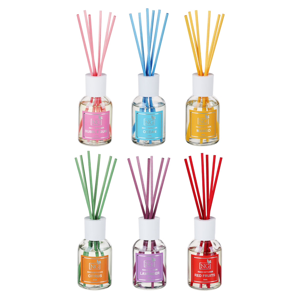 NEW GALAXY Диффузор Rainbow, 50 мл, (бабл гам, лаванда, океан, манго, цитрус, красные фрукты), арт.№ 778-127