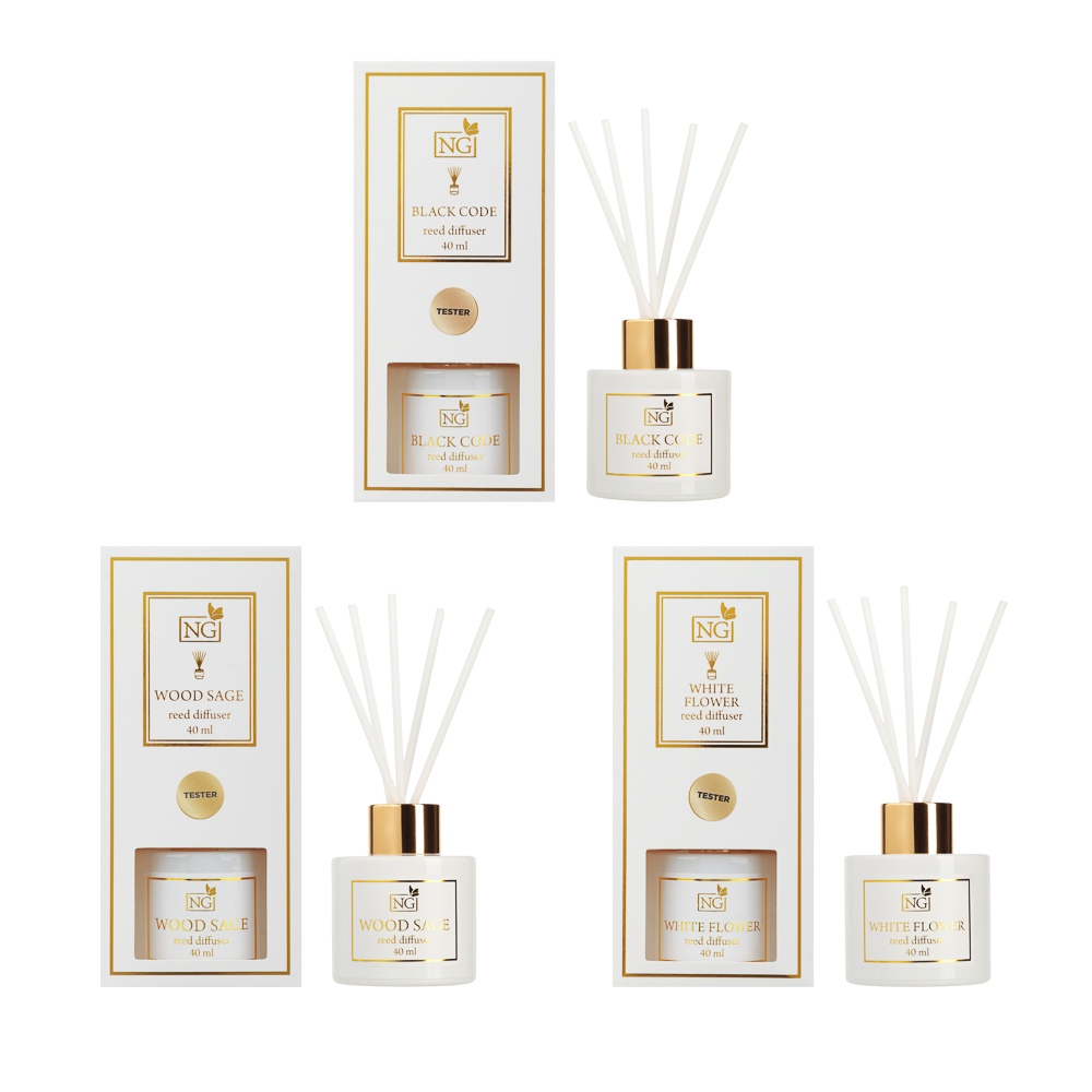 NEW GALAXY Диффузор LuxWhite, 40 мл, (Wood sage, White flower, Black code), арт.№ 778-128