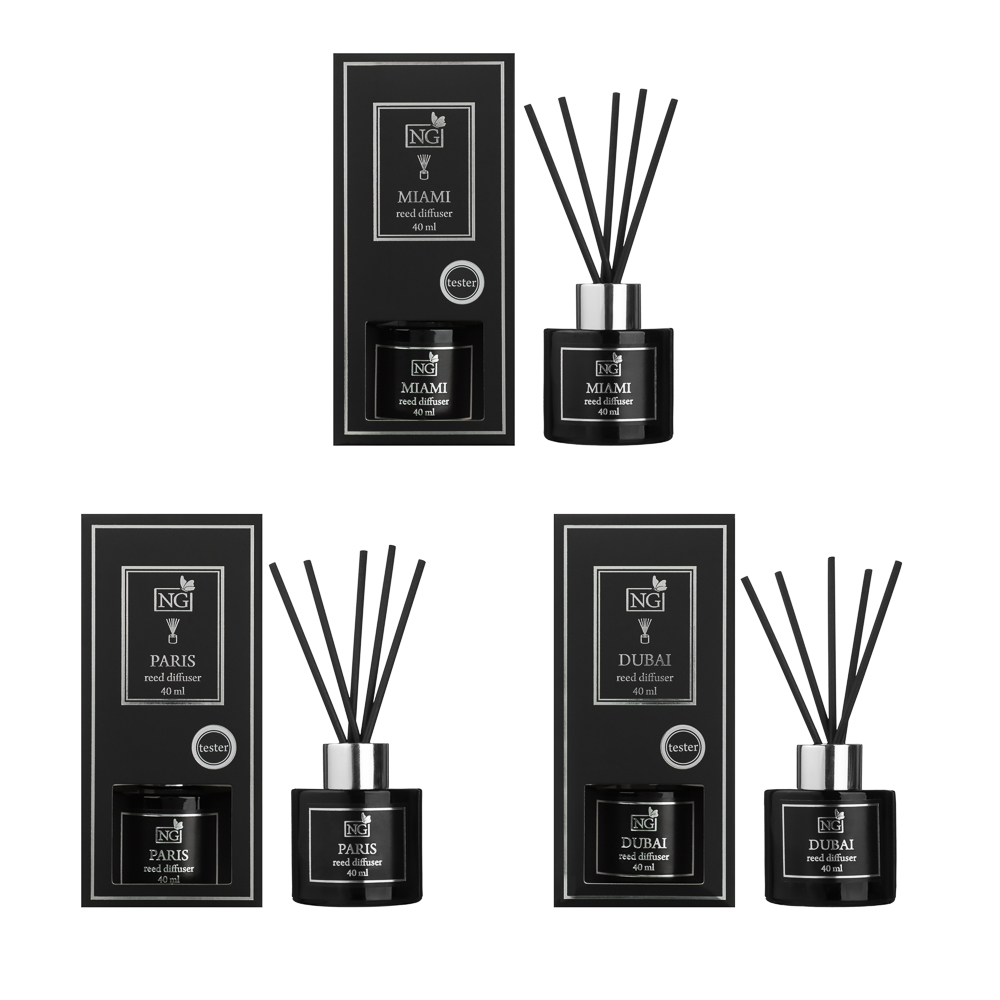 NEW GALAXY Диффузор LuxBlack, 40 мл, (Dubai, Miami, Paris), арт.№ 778-129