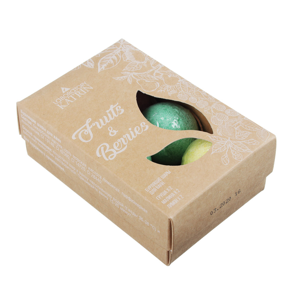 Набор бурлящих шаров для ванн Fruits&Berries, 6х40г, арт.№ 937-077