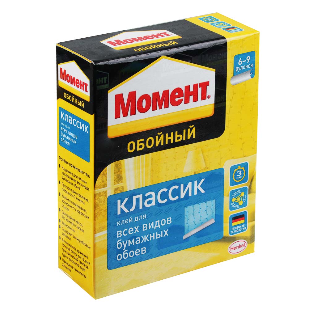 Клей обойный "Момент Классик", 200г (все виды бумажных обоев), арт.№ 469-217