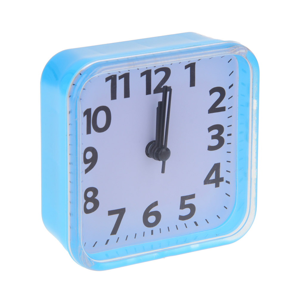 LADECOR CHRONO Будильник, 8,5х8,5х3,5см, 1xAA, пластик, 4 цвета, арт.№ 529-022