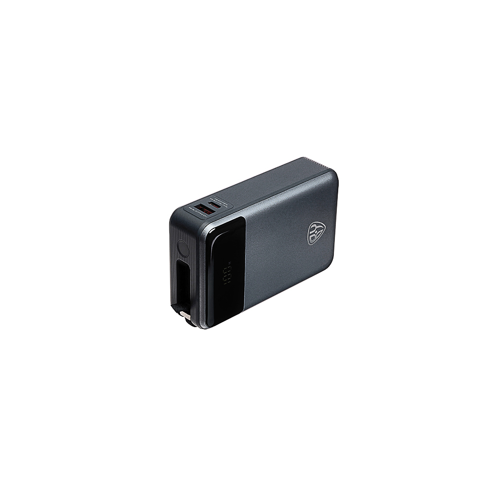 Аккумулятор мобильный BY 20000мАч, 1xUSB-C, 1xUSB-A, встроенный кабель Type-C, 65Вт, арт.№ 031-121