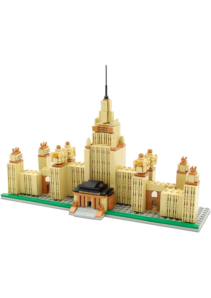 BY Русские Супергерои Конструктор "Главное здание МГУ", 395-418 деталей, ABS, 30х20х6см, арт.№ 265-649