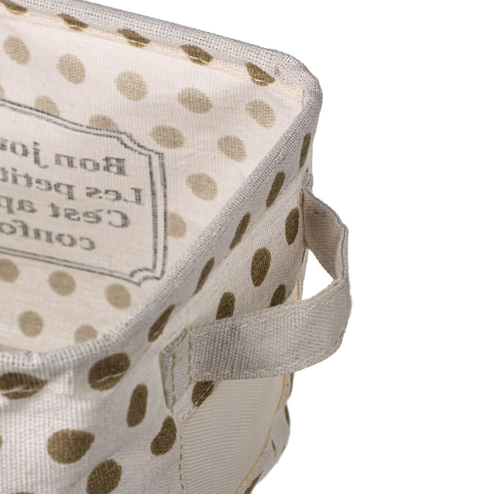 Короб складной "Горох" с ручкой и окошком, 18х27х15см, полиэстер, HAPPI DOME, ПВХ, ADB-0520-02-BNJ, арт.№ 457-661