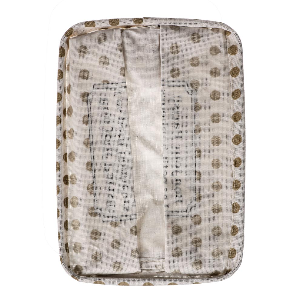 Короб складной "Горох" с ручкой и окошком, 18х27х15см, полиэстер, HAPPI DOME, ПВХ, ADB-0520-02-BNJ, арт.№ 457-661