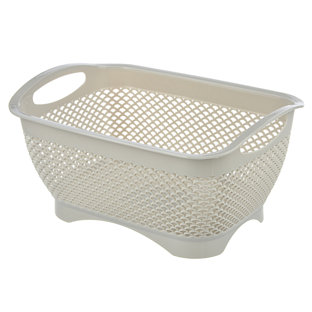VETTA Корзинка универсальная с ручками "Стиль", 25,5х19х13,5см, пластик, 2 цвета, арт.№ 406-150