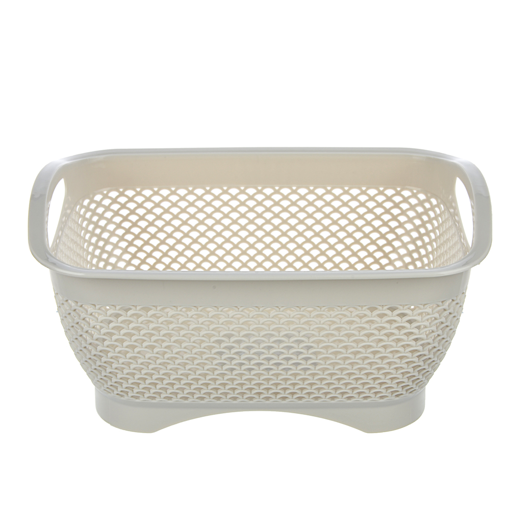 VETTA Корзинка универсальная с ручками "Стиль", 25,5х19х13,5см, пластик, 2 цвета, арт.№ 406-150