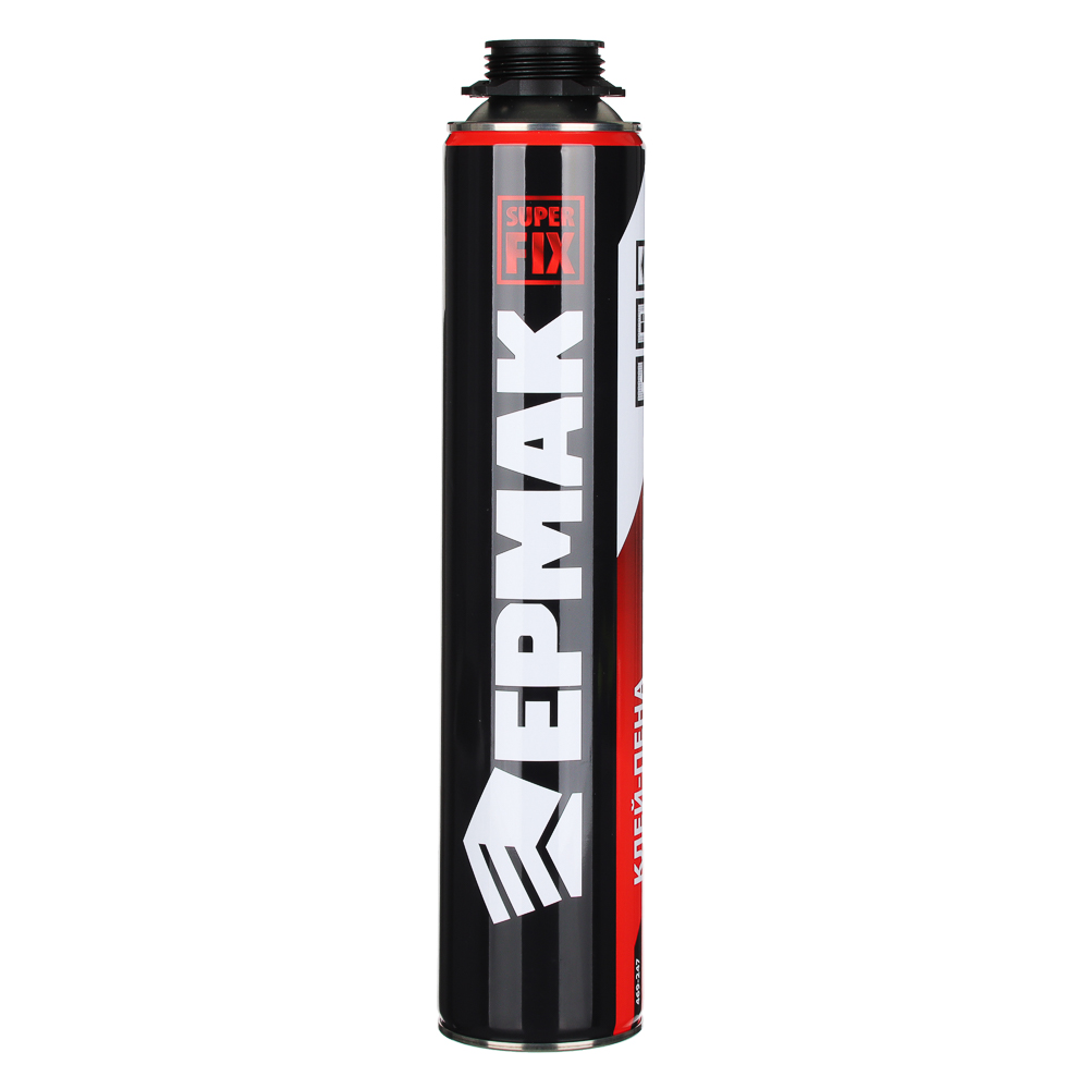 Клей-пена ULTRA тм ЕРМАК, полиуретан, баллон 1л, м.брутто 840г, под пистолет, всесезон, выход до 50л, арт.№ 469-247