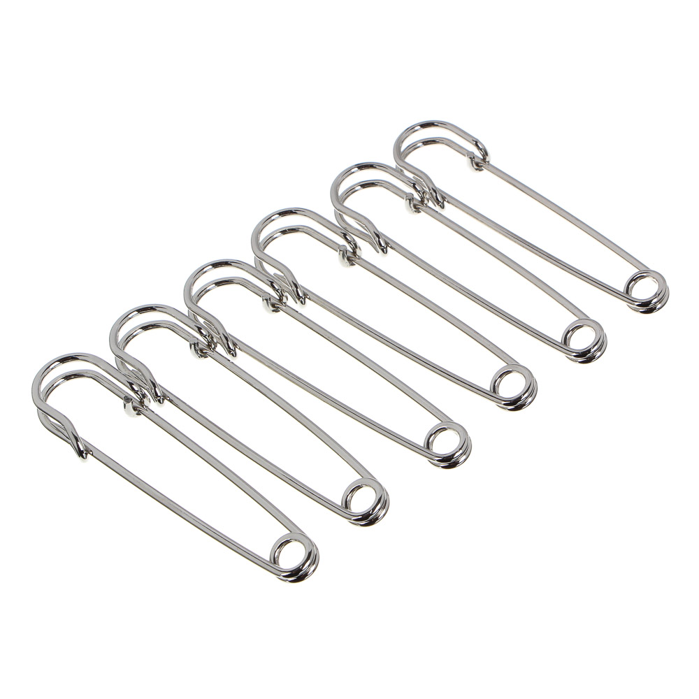 Набор английских булавок 6шт, металл, 70мм, арт.№ 308-262