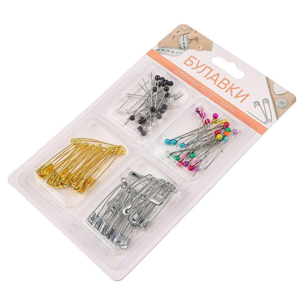 Набор булавок 100шт, сплав, 36мм, арт.№ 308-265